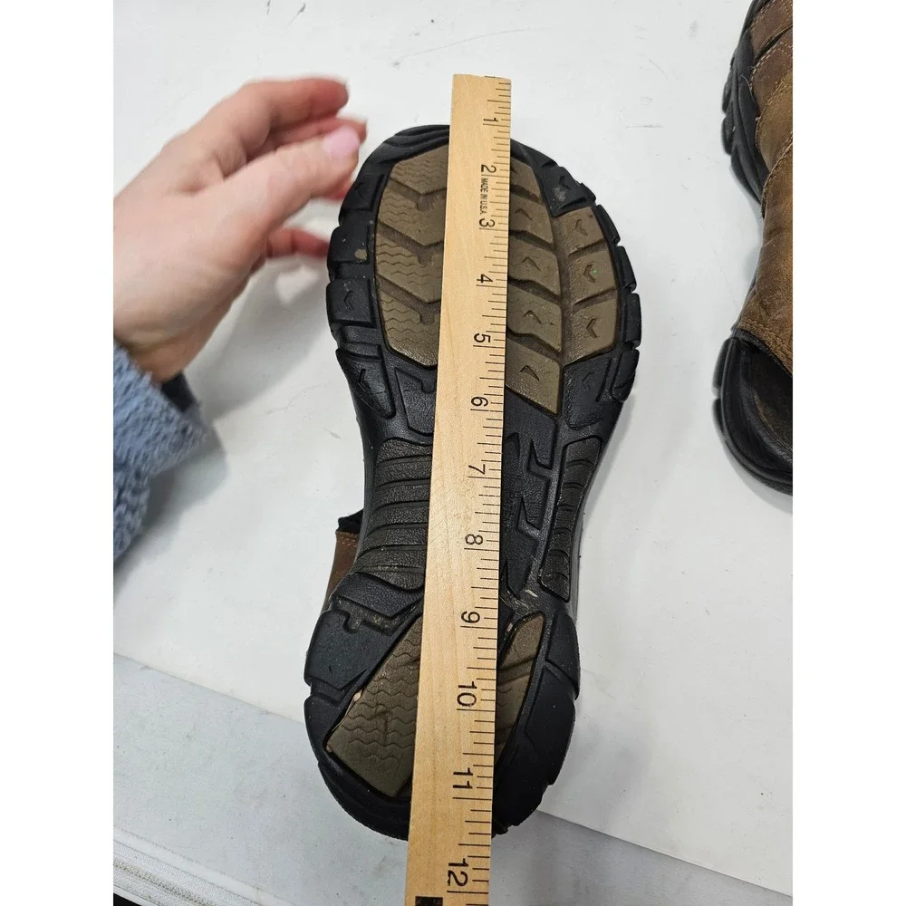 Keen‎ Newport Brown Leather Fisherman Sandals Mens Water Hiking Shoes Toe Guard